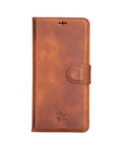 Luxury Brown Leather Samsung Galaxy S21 Detachable Wallet Case with Card Holder - Venito - 6