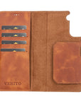 Luxury Brown Leather Samsung Galaxy S21 Plus Detachable Wallet Case with Card Holder - Venito - 3