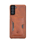 Luxury Brown Leather Samsung Galaxy S21 Plus Detachable Wallet Case with Card Holder - Venito - 4