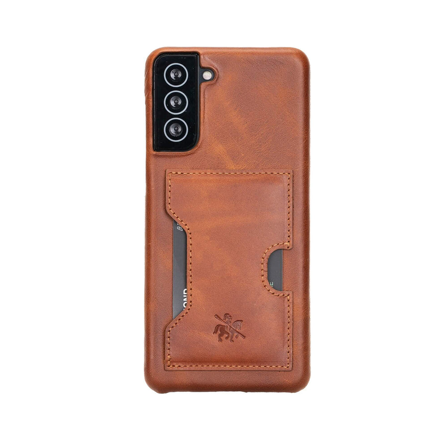Luxury Brown Leather Samsung Galaxy S21 Plus Detachable Wallet Case with Card Holder - Venito - 4