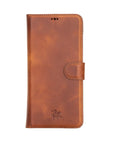 Luxury Brown Leather Samsung Galaxy S21 Plus Detachable Wallet Case with Card Holder - Venito - 6