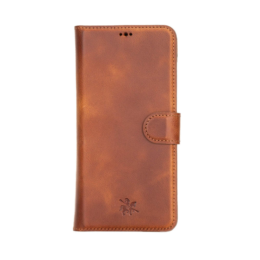 Luxury Brown Leather Samsung Galaxy S21 Plus Detachable Wallet Case with Card Holder - Venito - 6