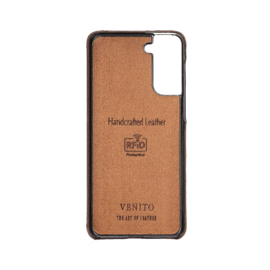 Luxury Dark Brown Leather Samsung Galaxy S21 Plus Detachable Wallet Case with Card Holder - Venito - 5