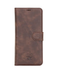 Luxury Dark Brown Leather Samsung Galaxy S21 Plus Detachable Wallet Case with Card Holder - Venito - 6
