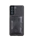 Luxury Black Leather Samsung Galaxy S21 Detachable Wallet Case with Card Holder - Venito - 4