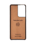 Luxury Dark Brown Leather Samsung Galaxy S21 Ultra Detachable Wallet Case with Card Holder - Venito - 5