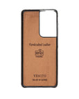 Luxury Black Leather Samsung Galaxy S21 Ultra Detachable Wallet Case with Card Holder - Venito - 5