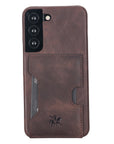 Luxury Dark Brown Leather Samsung Galaxy S22 Detachable Wallet Case with Card Holder - Venito - 5