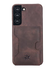 Luxury Dark Brown Leather Samsung Galaxy S22 Detachable Wallet Case with Card Holder - Venito - 6