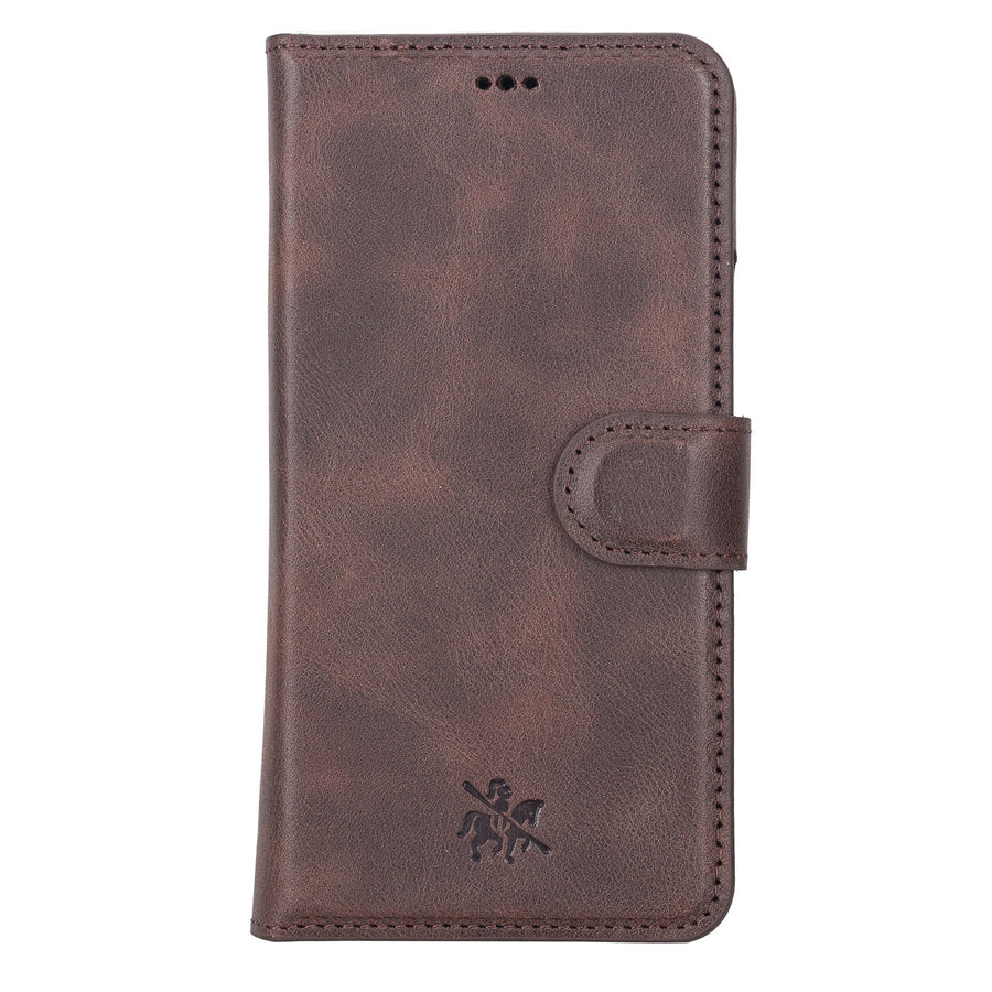 Luxury Dark Brown Leather Samsung Galaxy S22 Detachable Wallet Case with Card Holder - Venito - 8