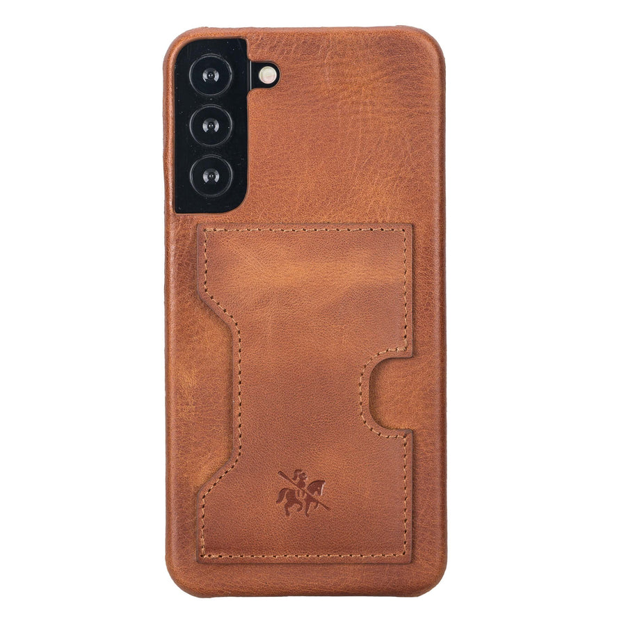 Luxury Brown Leather Samsung Galaxy S22 Plus Detachable Wallet Case with Card Holder - Venito - 5