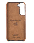 Luxury Brown Leather Samsung Galaxy S22 Plus Detachable Wallet Case with Card Holder - Venito - 7