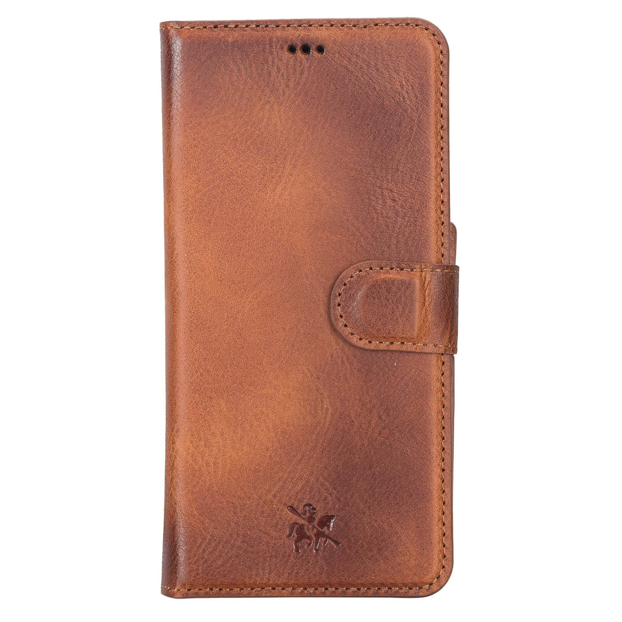 Luxury Brown Leather Samsung Galaxy S22 Plus Detachable Wallet Case with Card Holder - Venito - 8