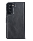 Luxury Black Leather Samsung Galaxy S22 Plus Detachable Wallet Case with Card Holder - Venito - 9