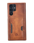Luxury Brown Leather Samsung Galaxy S22 Ultra Detachable Wallet Case with Card Holder - Venito - 5