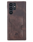 Luxury Dark Brown Leather Samsung Galaxy S22 Utra Wallet Case with Card Holder - Venito - 6