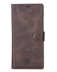 Luxury Dark Brown Leather Samsung Galaxy S22 Utra Wallet Case with Card Holder - Venito - 8
