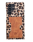 Luxury Leopard Leather Samsung Galaxy S22 Utra Wallet Case with Card Holder - Venito - 6