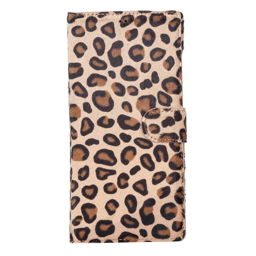 Luxury Leopard Leather Samsung Galaxy S22 Utra Wallet Case with Card Holder - Venito - 8