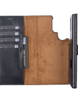 Luxury Black Leather Samsung Galaxy S22 Utra Wallet Case with Card Holder - Venito - 3