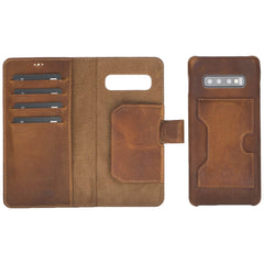 Funda tipo billetera de cuero con bloqueo RFID Florence para Samsung Galaxy S10