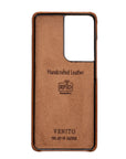 Luxury Brown Leather Samsung Galaxy S21 Ultra Detachable Wallet Case with Card Holder - Venito - 5
