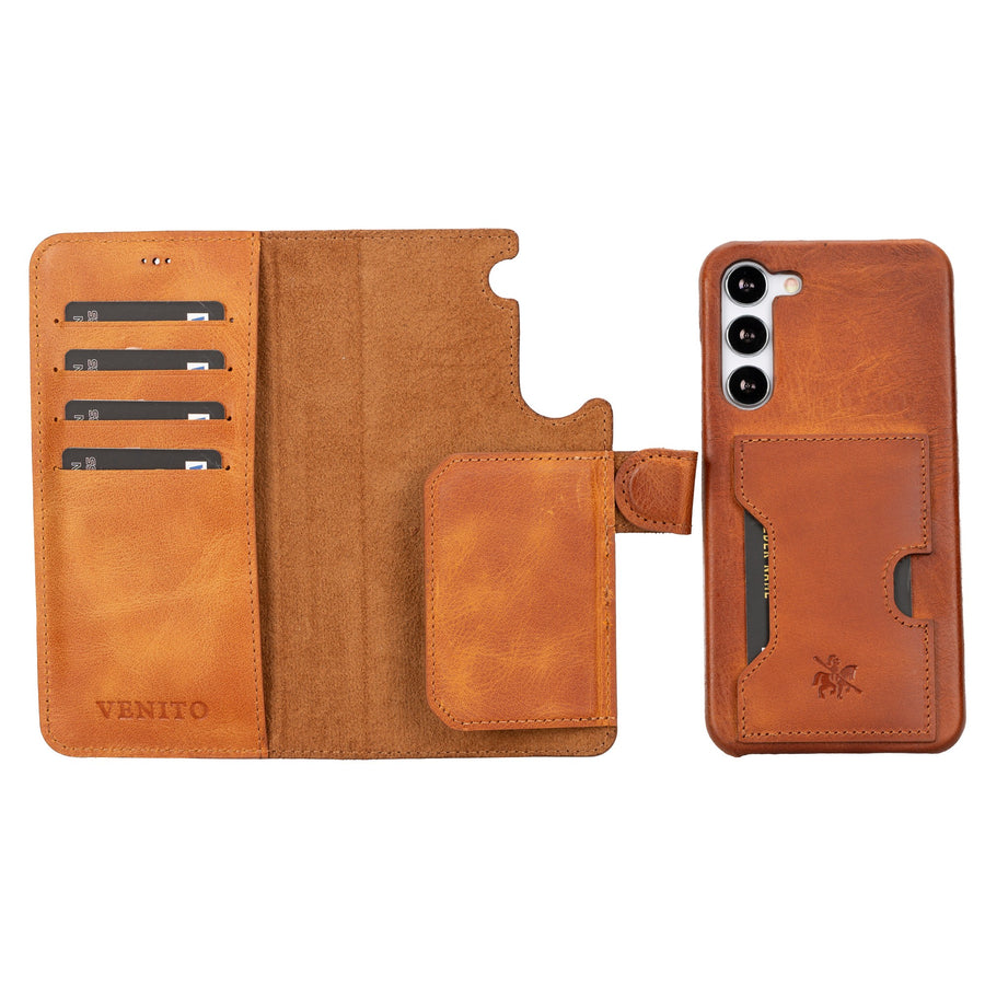 Funda tipo billetera de cuero con bloqueo RFID Florence para Samsung Galaxy S23 Plus