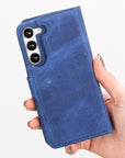 Funda tipo billetera de cuero con bloqueo RFID Florence para Samsung Galaxy S23 Plus
