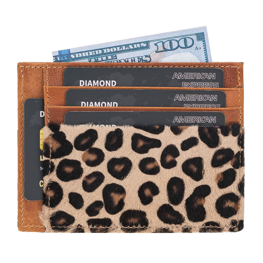 Tarjetero tipo billetera de cuero con bloqueo RFID Genoa