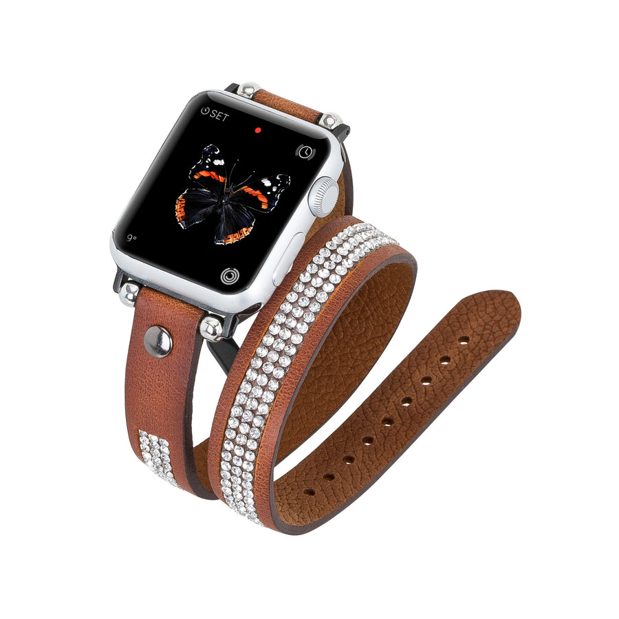 Correa de cuero Livorno con doble envoltura para Apple Watch