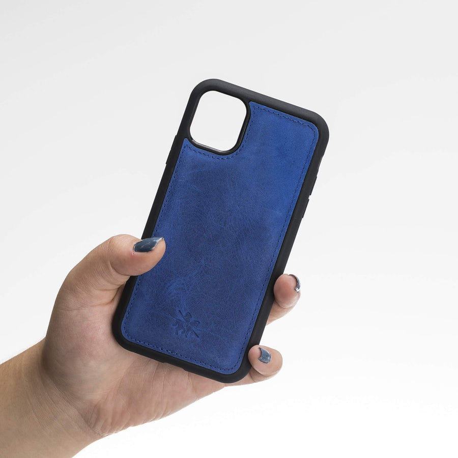 Luxury Blue Leather iPhone 11 Snap-On Case - Venito – 2