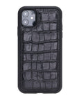 Luxury Black Crocodile Leather iPhone 11 Snap-On Case - Venito – 1