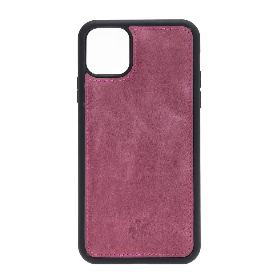 Luxury Rose Pink Leather iPhone 11 Snap-On Case - Venito – 1