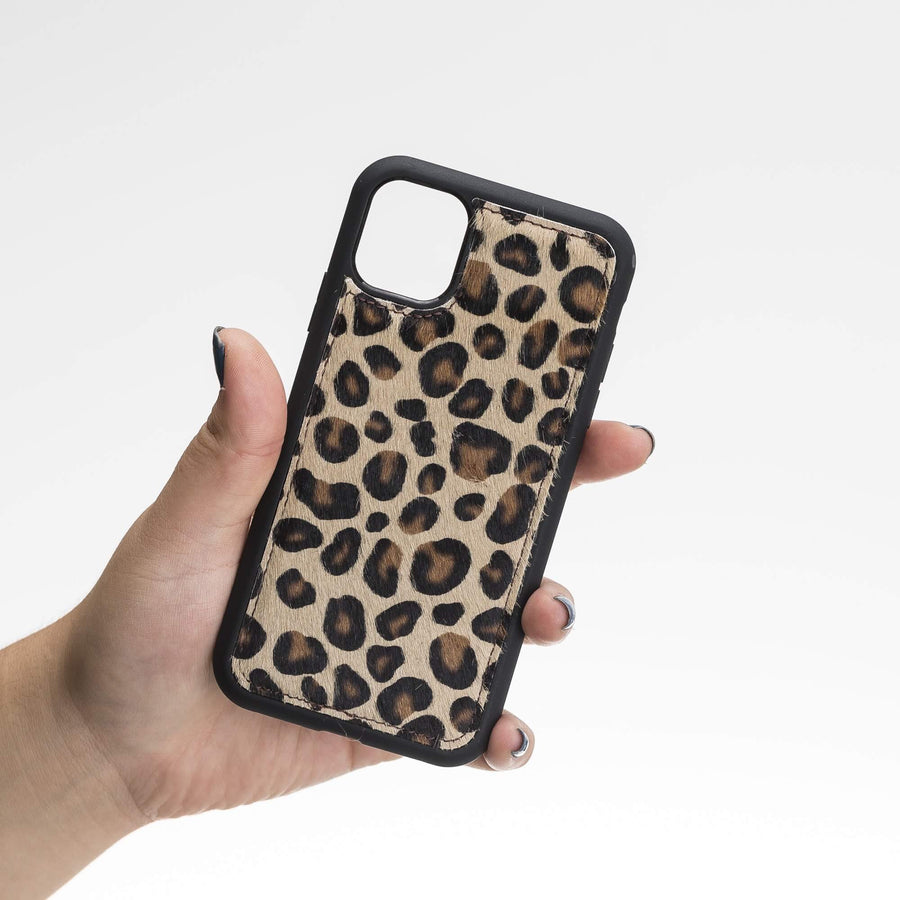 Luxury Leopard Leather iPhone 11 Snap-On Case - Venito – 2