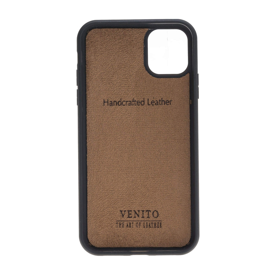 Luxury Brown Leather iPhone 11 Pro Snap-On Case - Venito – 4