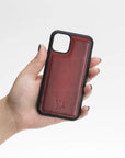 Luxury Red Leather iPhone 11 Pro Snap-On Case - Venito – 2