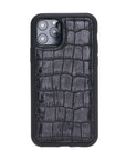 Luxury Black Crocodile Leather iPhone 11 Pro Snap-On Case - Venito – 1