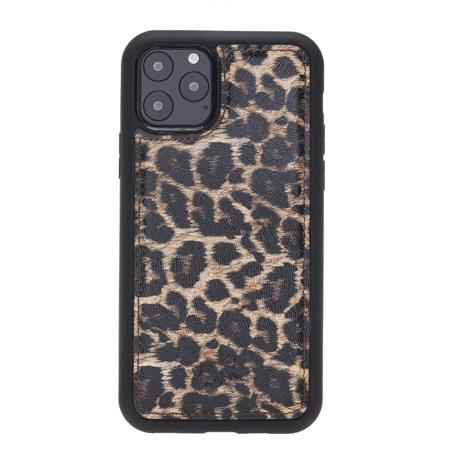 Luxury Leopard Print Leather iPhone 11 Pro Snap-On Case - Venito – 1