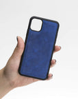 Luxury Blue Leather iPhone 11 Pro Max Snap-On Case - Venito – 2
