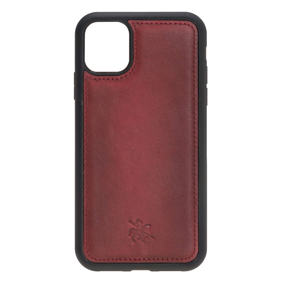 Luxury Red Leather iPhone 11 Pro Max Snap-On Case - Venito – 1