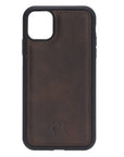 Luxury Dark Brown Leather iPhone 11 Pro Max Snap-On Case - Venito – 1