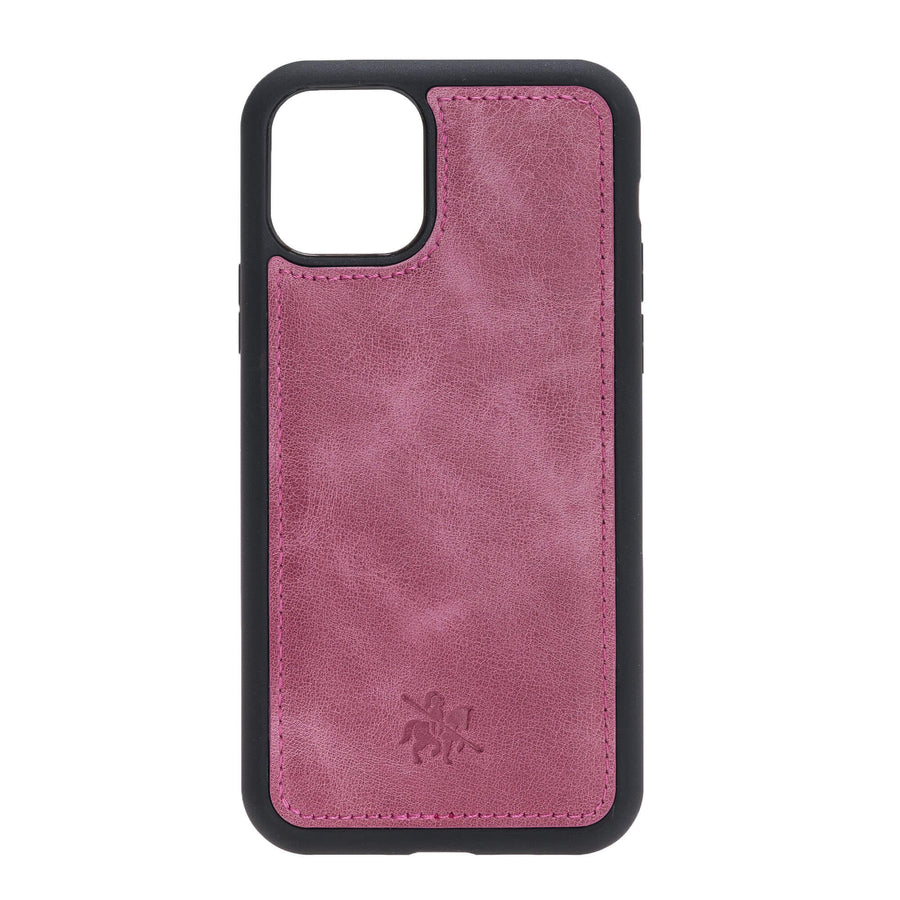 Luxury Rose Pink Leather iPhone 11 Pro Max Snap-On Case - Venito – 1