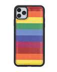 Luxury Rainbow Leather iPhone 11 Pro Max Snap-On Case - Venito – 1