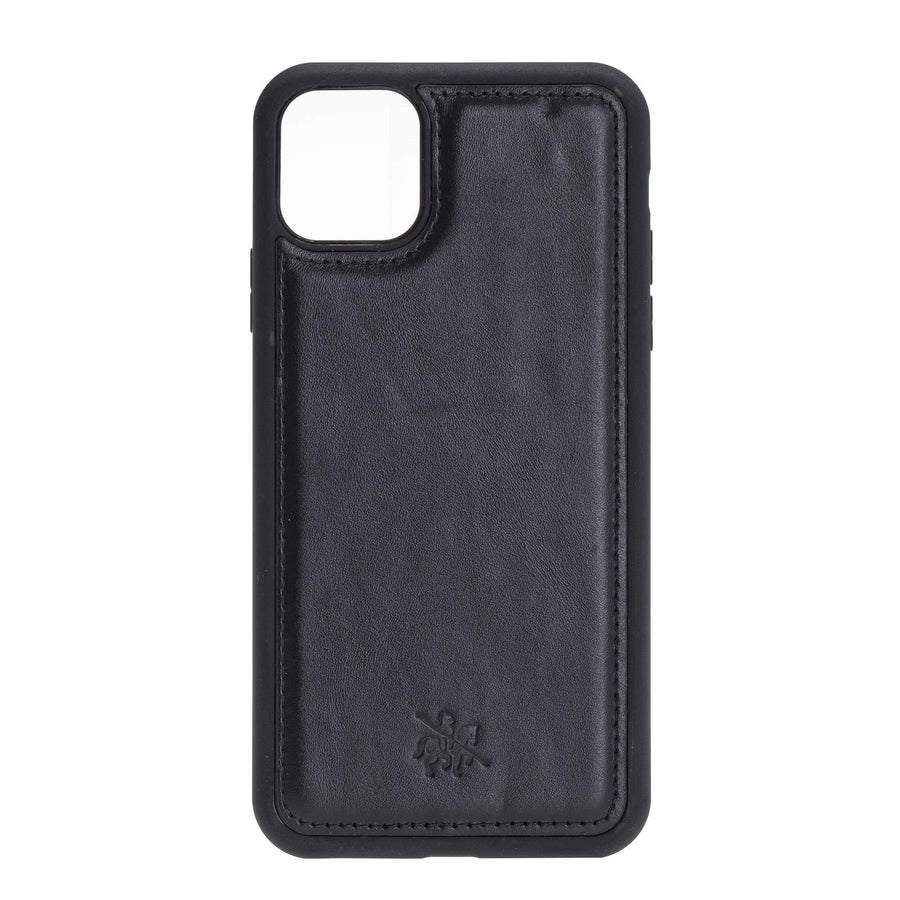 Luxury Black Leather iPhone 11 Pro Max Snap-On Case - Venito – 1