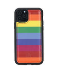 Luxury Rainbow Leather iPhone 11 Pro Snap-On Case - Venito – 1