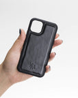 Luxury Black Leather iPhone 11 Pro Snap-On Case - Venito – 2