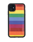 Luxury Rainbow Leather iPhone 11 Snap-On Case - Venito – 1