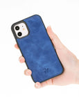 Luxury Blue Leather iPhone 12 Snap-On Case with MagSafe - Venito – 2