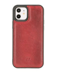 Luxury Red Leather iPhone 12 Snap-On Case with MagSafe - Venito – 1