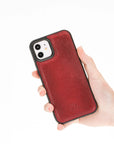 Luxury Red Leather iPhone 12 Snap-On Case with MagSafe - Venito – 2
